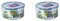 Lock & Lock HPL933 Round Storage Container - Clear/Blue, 600 ml (Pack of 2)