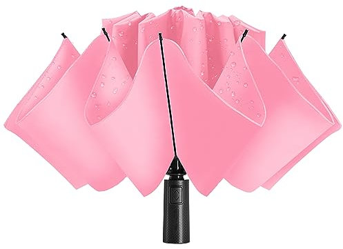 ACEIken Sturmfester Automatik Regenschirm - Kompakter,Faltbarer Taschenschirm für Herren und Damen,8 Rippen,Wasserdicht und Winddicht,Ideal für Reisen und Alltag,106/116 cm Spannweite