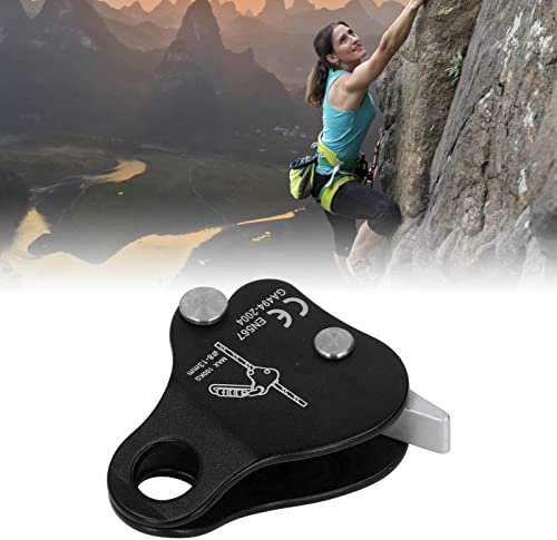Ejoyous Kletterseil Seilbremse, Kletterseilgreifer Aluminiumlegierung Seilgreifer Kletterausrüstung Seilklemme Absturzsicherung für Klettern im Freien Bergsteigen Selbstsichernder 8-13