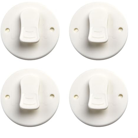 Clip de rideau de douche sécurisé pour salle de bain et camping-car, design coupe-vent, 410 pièces (4 pièces)