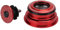 Qukaim Fahrradvorbau-Headset, Fahrradlager-Headset, Aluminiumlegierung, Mountainbike-Vorbau-Headset für Kegel, gerade Rohrgabel, rot, ED-Lager-Design