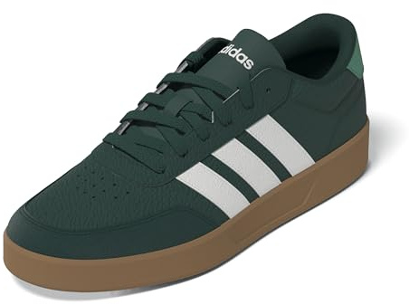 adidas Hombre BREAKNET 3.0 Shoes, Collegiate Green/Core White/Semi Court Green, 40 2/3 EU
