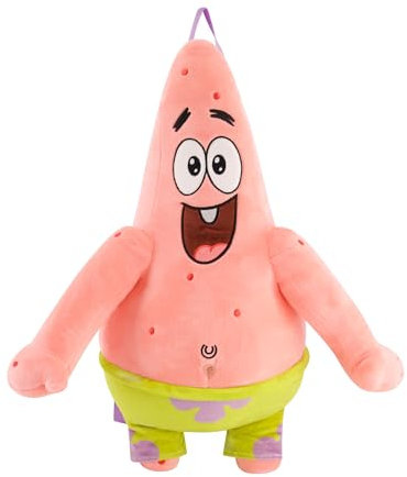 Concept One Unisex-Erwachsene Spongebob Squarepants Plush Backpack, Patrick Star Handbag with Adjustable Shoulder Straps Mini-Rucksack, Pink, Einheitsgröße