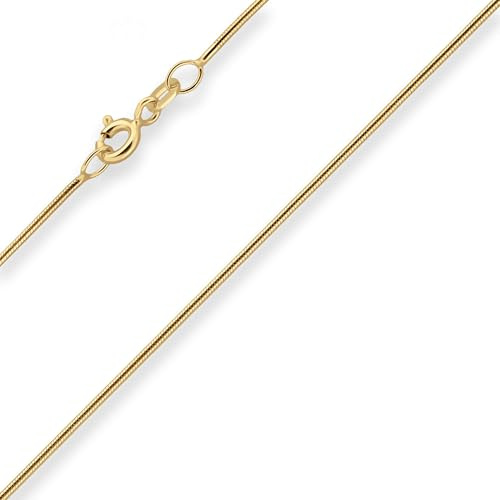 0,9mm Schlangenkette Goldkette Collier Halskette aus 585 Gold Gelbgold 40cm