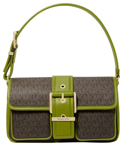 Michael Kors Damen Colby Medium Shoulder Bag Schulterhandtasche, Meadow Green