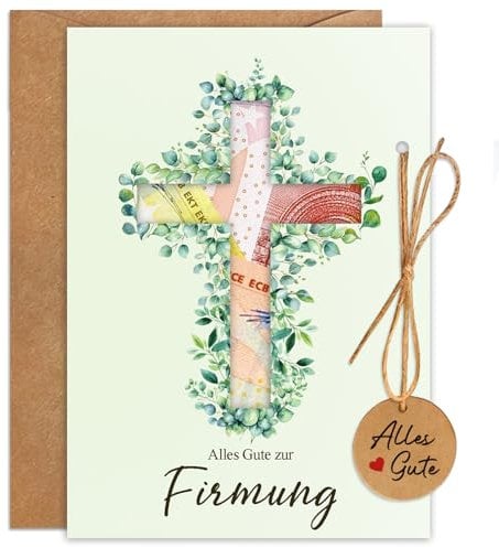 Happirra Firmung Geschenke Jungen Mädchen, Geldgeschenk Firmung Karte mit Umschlägen, Geldgeschenke Verpackung Karte Firmung, Geschenke zur Firmung