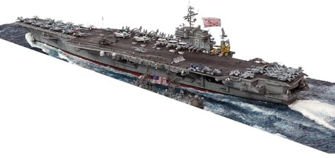 FMOCHANGMDP USS Kitty Hawk CV-63 Aircraft Carrier Maßstab 1/350 Modellbausatz Flugzeugträger, Spielzeug Und Geschenke Für Erwachsene,36,8 X 9,6 Zoll
