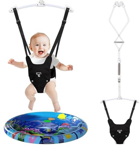 Türhopser baby, Baby Doorway Jumper mit verstellbarem Gurt, Protable Baby Jumper und Bouncers, einfach zu montieren, Kleinkind Bouncer Schauke mit Wassermatte
