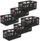 SomosTrade Klappbox 45L | Graphit - Rot | 54 x 28 x 37cm | mit Soft Touch Griffen | stabile Klappbox | Perfekte Aufbewahrung | (6 Klappbox - Graphit Rot)