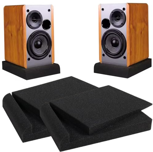 Studio Monitor Isolation Pads 2Pcs 4 Inch Speaker Acoustic Foam Adjustable Angled Sound Isolation Pads Studio Monitor Acoustic Foam Speaker