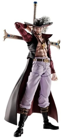 Tamashi Nations - One Piece - S.H. Figuarts Dracule Mihawk - Falkenauge - PVC und ABS, ca. 165 mm (6,5 Zoll) bemalte Figur