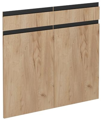 Vicco Küchenfront R-Line, Goldkraft Eiche, 79.2 x 70.8 cm Möbelfront für den Schubladenunterschrank
