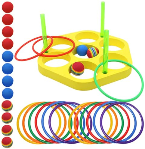 Ringkastningsspel Trianglar och cirklar flytande badleksaker | Barn Ringkastningsspel Poolleksaker för Pojkar, Flickor och Vuxna Utomhus Träd, och Gångväg Fest Sommar