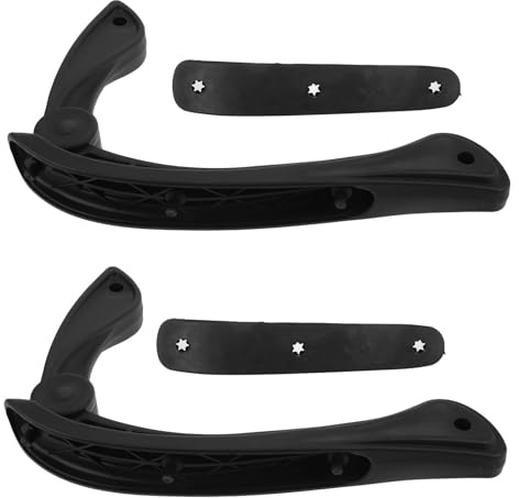 MAGICLULU Accoudoirs de Chaise Pivotants 2 Pièces en Plastique, Réglables | Charnière Rotative, Réglage en Hauteur et Angle, Base à Vis, pour Chaise Gaming et Bureau Compact