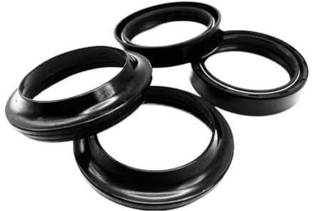 Front Fork Oil Seal Compatible With ER6F ER6N 6F 6N ZX6R ZX9R ZX10 6R 9R 10 Z650 Z900 RS(Dust Oil Seal -4 Set)