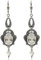 Jugendstil Ohrringe Marken Kristalle Silber Crystal Chandelier Ohrhänger NOBEL SCHMUCK