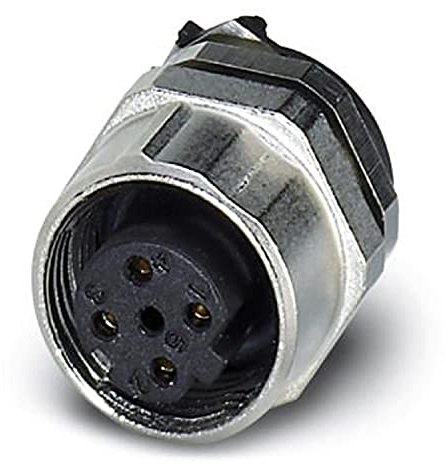 PHOENIX CONTACT SACC-DSIV-FSD-4CON-L180 SCOTHR Bussystem Einbaubuchse Ethernet, 4 Polig, M12-SPEEDCON, D Kodiert, Verdrehgeschützt, Geradem THR-Lötanschluss, 60 Stück