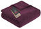 Ibena Porto XXL Decke 180x220 cm – Baumwollmischung weich, warm & waschbar, Tagesdecke lila einfarbig