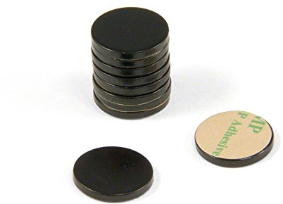 Black Painted Mild Steel Disc with 3M Self Adhesive for Arts, Crafts, Model Making, DIY and Hobbies - 16mm dia x 2mm thick - Pack of 100
