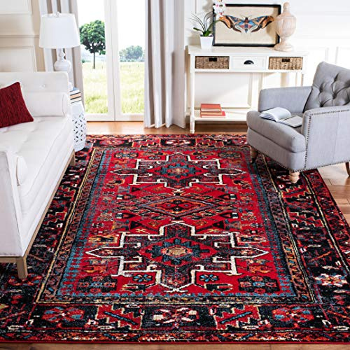 SAFAVIEH Area Rug 8x10 - Vintage Hamadan Collection - Large - Red & Multi, Traditional Persian Design, Non-Shedding & Easy to Clean, Ideal for Living Room, Bedroom, Dining Space (VTH211A)