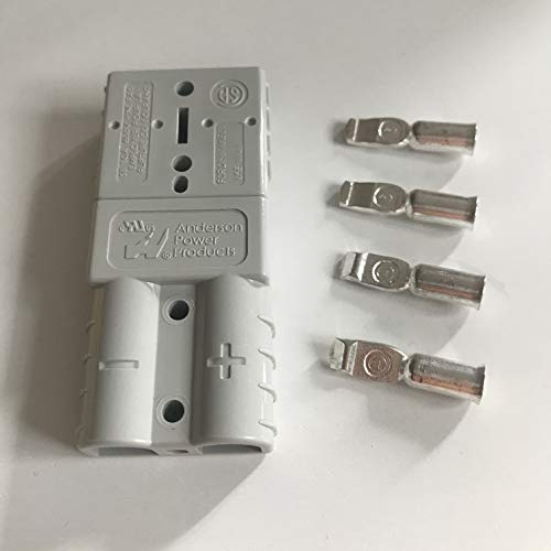Anderson PAIR SB50-50 AMP 600V Plug - CABLE TERMINAL BATTERY POWER CONNECTOR（GREY） (Φ Large Cable Range:5.6mm)