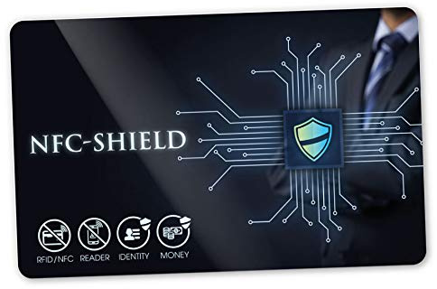 Original NFC-Shield Card (RFID Blocker) - 2. Generation: Ultradünn (0,56 mm), HF (~13,56MHz) und NF (~125 kHz), Schutz bei Anti-Collision, 100% Schutz ohne Störsender, Made in Germany