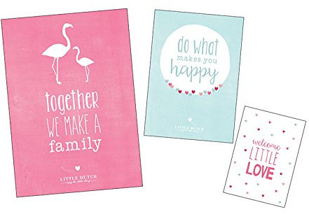 Little Dutch 8302 Poster & Karten Set 3-tlg pink