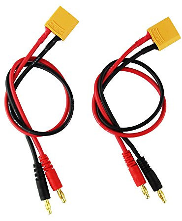 OliYin 2 stücke XT90 zu 4,0mm Bananenstecker mit 30 cm 11,8 Zoll 14 AWG Silikon Kabel Ladegerät Draht Lipo Batterie Verbinden Kabel für FPV RC Netzteil (Packung von 2)