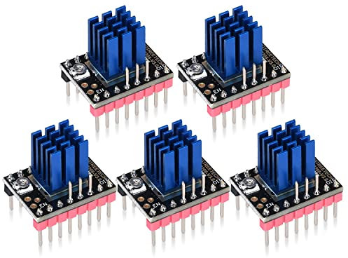 BIQU TMC2208 V3.0 Schrittmotortreiber 3D-Druckerteil Ultra Silent Modul mit Kühlkörper Kompatibel mit SKR 3 SKR 3 EZ SKR 2 SKR V1.4 Turbo SKR V1.3 L Rampen 1.5/1.6 Steuerplatine (5 Stück) (UART-Modus)