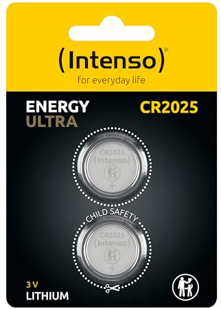Intenso Energy Ultra CR2025 Lot de 2 Piles Bouton au Lithium