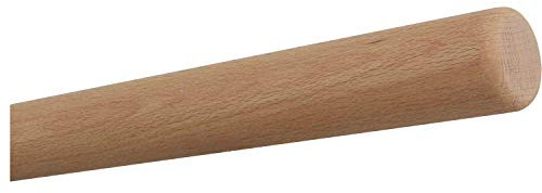 TIBU Buche unbehandelt Holz Handlauf Geländer 30-500 cm Wandhandlauf Wand Treppe ohne Halter, Länge: 5000 mm 500 cm 5,0 m Enden: Radius gefräst