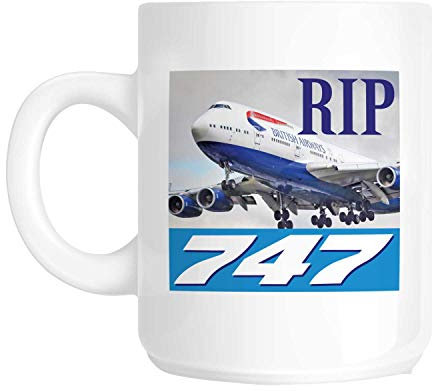Charisma creative Plane Spotters RIP 747 Novelty Fun Mug - The beginning of the end of an Era
