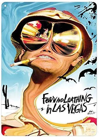 Metall-Blechschild mit Aufschrift Fear And Loathing In Las Vegas, 20 x 30 cm