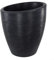 DARO DEKO Blumentopf rund gewellt anthrazit Ø 40cm x 45cm hoch