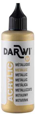 DARWI - DA0230080050C - Un flacon de Peinture Acrylique Métallique - Coloris Or - 80 ML - DARWI ACRYLIC