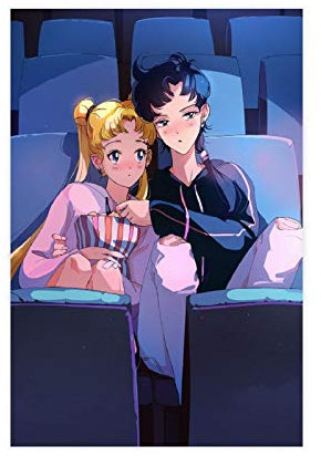 Anime-Poster Sailor Moon 2 auf Leinwand, Wandkunst, Deko, Bild, Gemälde für Wohnzimmer, Schlafzimmer, Dekoration, 30 x 45 cm, ohne Rahmen