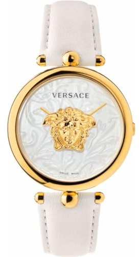 Versace Damen Armbanduhr Palazzo Empire 39 mm Medusa auf dem Zifferblatt Armband Leder VECO01320