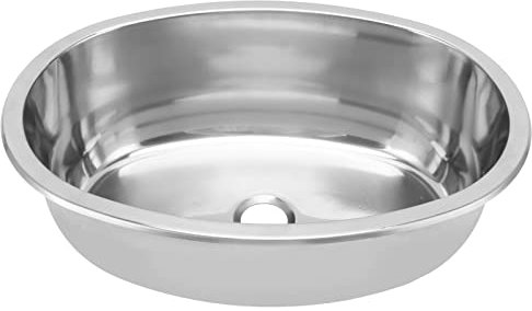 Fregadero Marino ,393x273 Mm ,Acero Inoxidable ,Fácil de Limpiar ,Forma Ovalada ,a Prueba de Herrumbre ,para RV ,Yate ,Barco ,Caravana