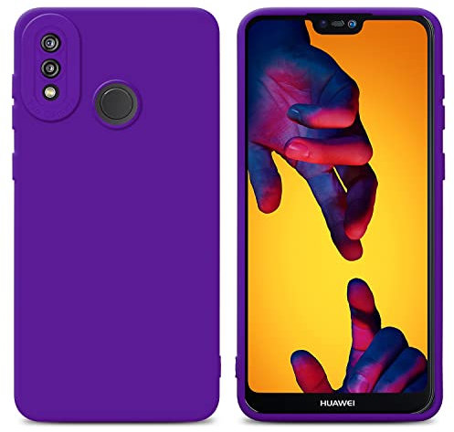 Cadorabo Hülle kompatibel mit Huawei P20 LITE 2018 NOVA 3E Schutzhülle TPU Silikon Case Liquid Design mit Kameraschutz Slim Kratzfest Gummi Case Hülle für Huawei P20 LITE 2018 NOVA 3E in Lila