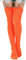 Leoparts Damen Zopfmuster Oberschenkelhohe Stiefel Socken Extra Lang Winterstrümpfe Overknee Beinstulpen, 626 Orange, Einheitsgröße