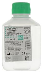 Versol Nacl 0.9% Sérum Phy irrigation 500 ml Bouteille Plastique