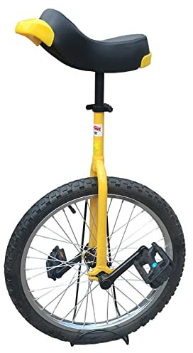 WAHHWF Einrad Einrad 20 24 Zoll Einrad Einräder für Erwachsene, 16 18 Zoll Einrad für große Kinder, 12 14 Zoll Einrad für kleine Kinder, Einrad Fahrrad Reifen Berg Einrad (Color : Yellow, Size : 24)