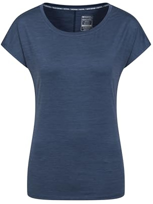 Mountain Warehouse Panna II Womens UV Loose T-Shirt - Relaxed Bit with Iso Cool Fabric, Activewear - Spring Summer Running, Cycling, Outdoors, Hiking & Walking Navy Women's Size 6