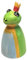 s.dekoda Zaunhocker Bauernhof ca. 24cm Frosch Froschkönig Haustier Tiere Metalldeko Pfostenhocker [D3654]