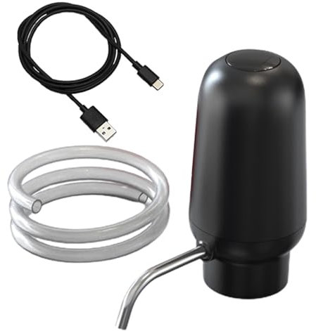 Worparsen Set Elettrico Aeratore e Decanter per Vino - Versatore Ricaricabile Intelligente con Pompa Erogatore - Nero