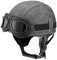 Halbschalenhelm Leder Motorradhelm Halbhelme mit ECE, Vintage Helme mit Brille, Jethelm Retro, Chopper Helm, Scooter-Helm, Fahrradhelm, mit Sonnenblende und Herausnehmbares Innenfutter X,M