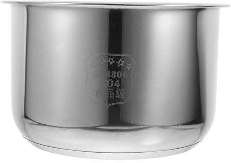 WRITWAA Revestimiento De Olla Arrocera Olla De Olla a Presion Mini Olla Interior Contenedores De Arroz Suministrar Mezcla De Cocina Insertar Forro 2l Maceta Acero Inoxidable