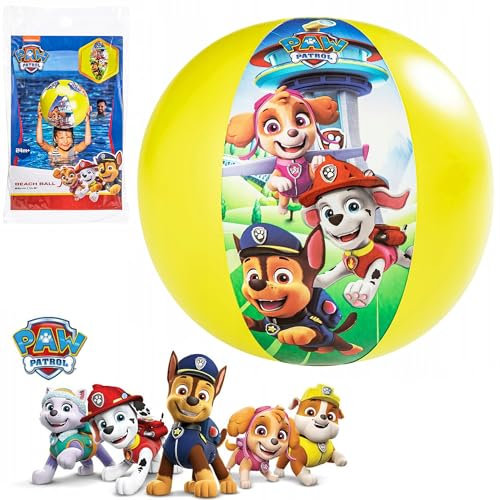 HH POLAND PAW Patrol Beach Ball - Strandball, Strandspaß, Kinderball, aufblasbar 29 cm (PawPatrol, 29 cm)