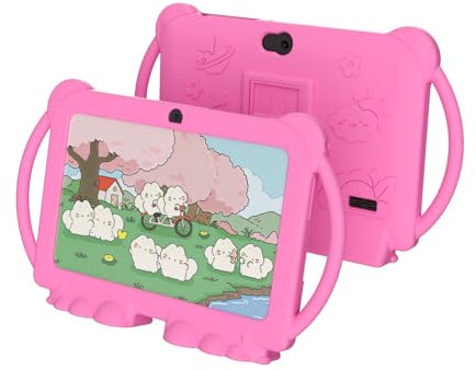 7 Inch Kids Tablet for Kids Android 12 Toddler Tablets Children Tablet for Girls boys with protective Cover 32GB+4GB WiFi Bluetooth Dual Camera Educationl Games Parental Control Kids Software.