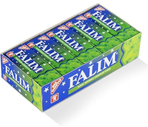 Falım Zuckerfreier Kaugummi mit Minzgeschmack, 5er-Pack à 20 Stück (Insgesamt 100 Stück) 160 Gramm mit Pufai Grocery